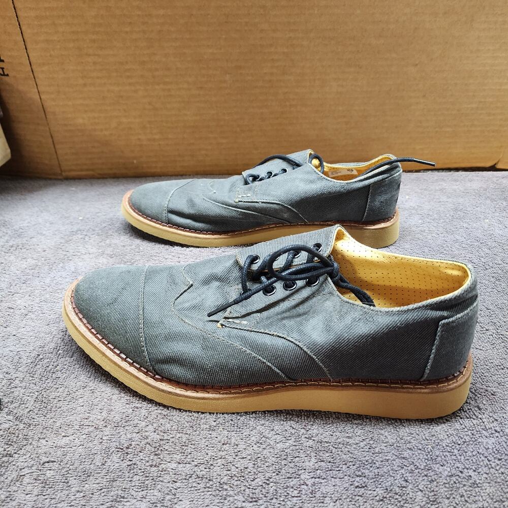Tom's Oxford lace up Shoes Mens size 8.5 grayish blue sh1